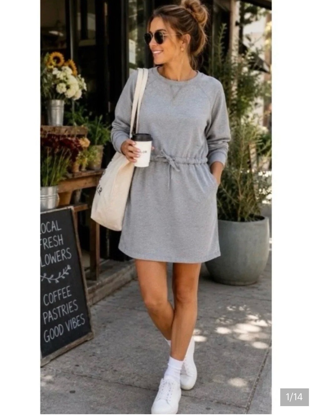 Pact Cloudknit Sweatshirt Heather Gray Dress